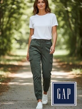GAP army green cargo pants/ joggers, 0,